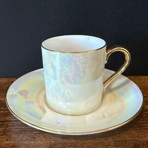 Iridescent Espresso Cup & Saucer